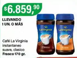 Supermercados Damesco La virginia café instantáneo suave, clásico oferta