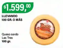 Supermercados Damesco Las tres queso sardo oferta
