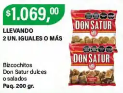 Supermercados Damesco Don satur bizcochitos dulces o salados oferta