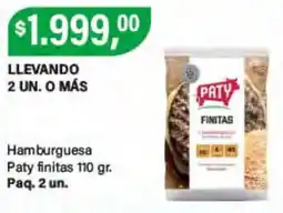Supermercados Damesco Paty hamburguesa finitas oferta