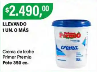 Supermercados Damesco Primer premio crema de leche oferta