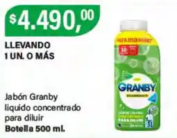 Supermercados Damesco Granby jabón líquido concentrado para diluir oferta