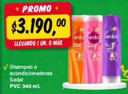 Supermercados Damesco Sedal shampoo o acondicionadores oferta