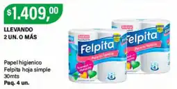 Supermercados Damesco Felpita papel higienico oferta