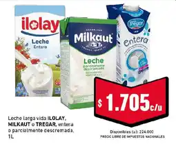 Cooperativa Obrera Iolay leche larga vida entera o parcialmente descremada oferta