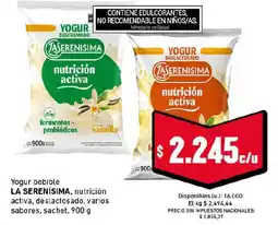 Cooperativa Obrera La serenisima yogur bebible nutricion activa oferta