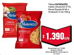 Cooperativa Obrera Matarazzo fideos codito mostachol n°52 oferta