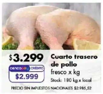 Disco Cuarto trasero de pollo fresco oferta