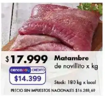 Disco Matambre de novillito oferta