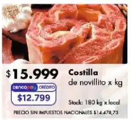 Disco Costilla de novillito oferta