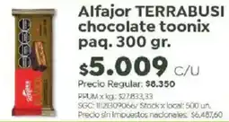 Jumbo Alfajor terrabusi chocolate toonix oferta
