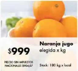 Disco Naranja jugo elegida oferta