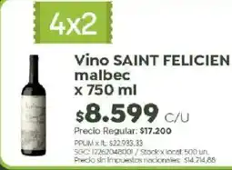 Jumbo Saint felicien vino malbec oferta