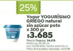 Jumbo Yogur YOGURÍSIMO GRIEGO natural oferta