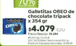 Jumbo Oreo galletitas de chocolate tripack oferta