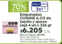 Jumbo Cuisine & Co empanadas de jamón y queso oferta