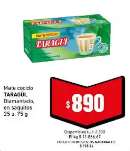 Cooperativa Obrera Taragui mate cocido diamantado oferta