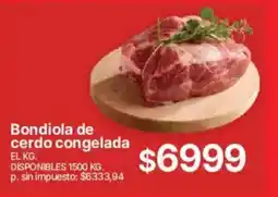 Supermercados Vea Bondiola de cerdo congelada oferta