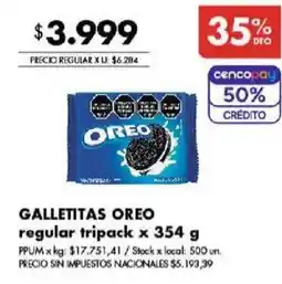 Disco Oreo galletitas oferta