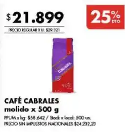 Disco Café cabrales molido oferta