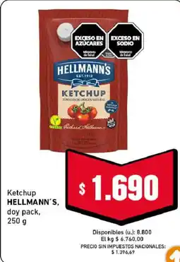 Cooperativa Obrera Hellmann's ketchup oferta