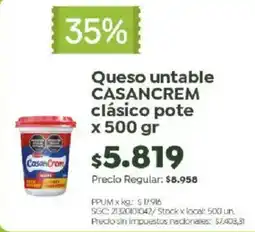 Jumbo Casancrem queso untable clásico pote oferta