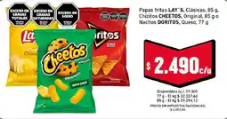 Cooperativa Obrera Lay's papas fritas clásicas chizitos cheetos original nachos doritos queso oferta