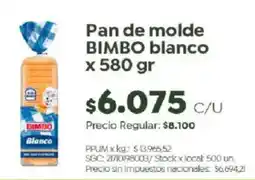 Jumbo Bimbo pan de molde blanco oferta