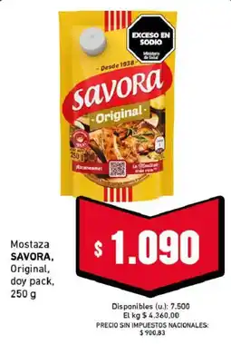 Cooperativa Obrera Savora mostaza original oferta