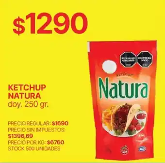 Supermercados Vea Natura ketchup oferta