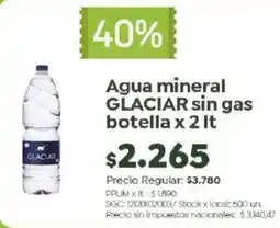 Jumbo Glaciar agua mineral sin gas oferta
