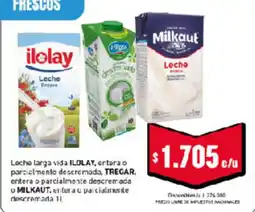 Cooperativa Obrera Ilolay leche larga vida entera o parcialmente descremada oferta