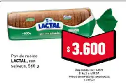 Cooperativa Obrera Lactal pan de molle con salvado oferta