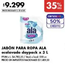 Disco Ala jabón para ropa ecolavado doypack oferta