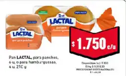 Cooperativa Obrera Lactal pan lactal para panches o para hamburguesas oferta