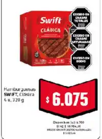 Cooperativa Obrera Swift hamburguesa clásica oferta