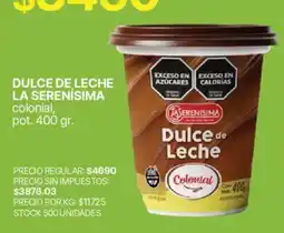 Supermercados Vea La serenisima dulce de leche colonial oferta