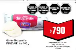 Cooperativa Obrera Puyehue queso mozzarella oferta