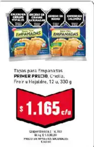 Cooperativa Obrera Tanas para Empanadas oferta