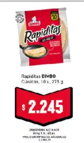 Cooperativa Obrera Bimbo rapiditas clasicas oferta
