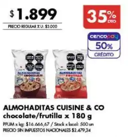 Disco Almohaditas cuisine & co chocolate/frutilla oferta