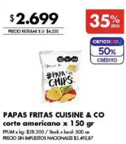 Disco Cuisine & Co papas fritas oferta