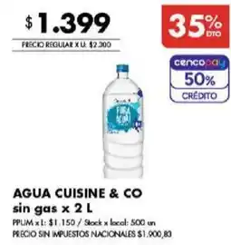 Disco Agua cuisine & co oferta