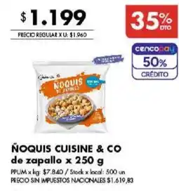 Disco Noquis cuisine & co de zapallo oferta