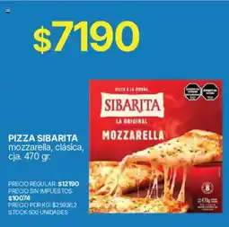 Supermercados Vea Sibarita pizza a la piedra mozzarella oferta