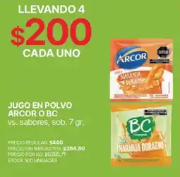 Supermercados Vea Arcor jugo en polvo oferta