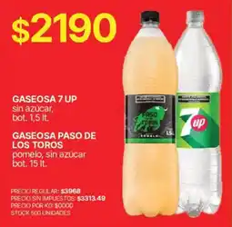 Supermercados Vea 7up gaseosa sin azúcar oferta