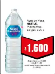 Cooperativa Obrera Nestlé agua de mesa oferta