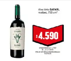 Cooperativa Obrera Safari vino tinto malbec oferta