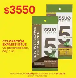 Supermercados Vea Issue tintura en shampoo permanente oferta